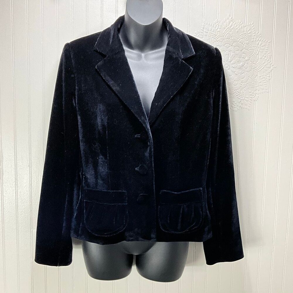 SUSAN LEWIS Black Velvet Blazer